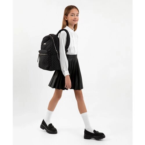 Школьная юбка Gulliver, плиссированная, макси, размер 158, черный