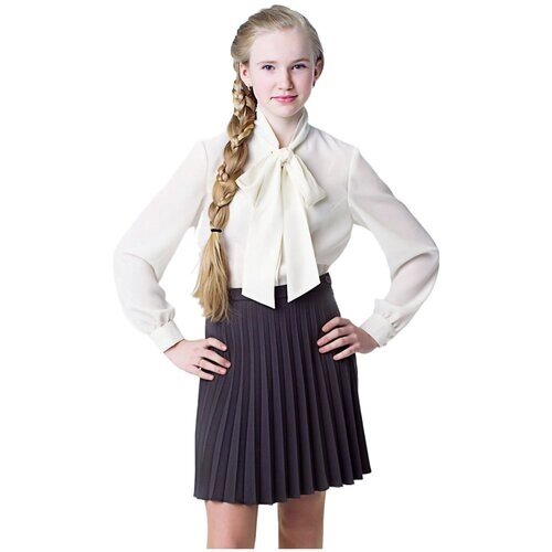 Школьная юбка Инфанта, мини, размер 140/64, серый