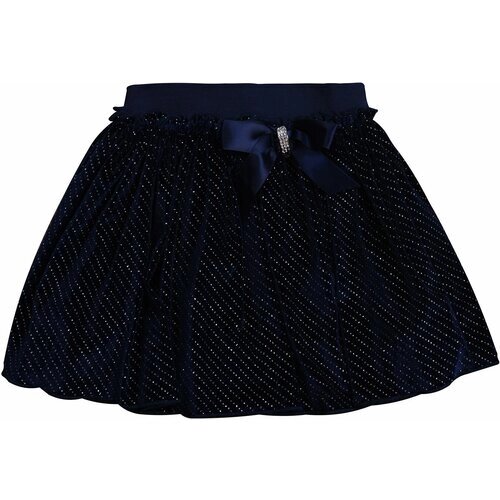 Школьная юбка-полусолнце Cascatto, с поясом на резинке, миди, размер 2/92, синий
