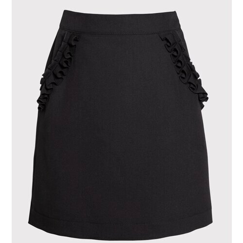 Школьная юбка SLY, с поясом на резинке, мини, размер 158, черный