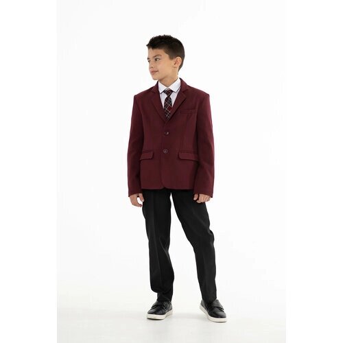 Школьный пиджак Инфанта, размер 128/60, бордовый