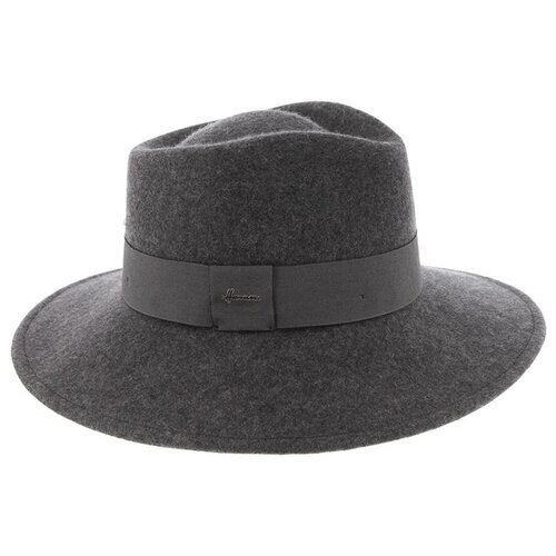Шляпа федора Herman, шерсть, утепленная, размер 57, синий