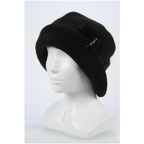 Шляпа Mari Lu зимняя, шерсть, утепленная, размер UNI, черный