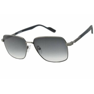 Солнцезащитные очки Baldinini, прямоугольные, оправа: металл, с защитой от УФ, градиентные, для мужчин, серый