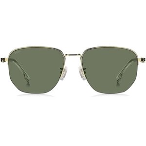 Солнцезащитные очки BOSS, квадратные, оправа: металл, для мужчин, золотой