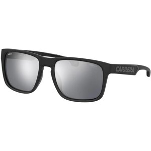 Солнцезащитные очки CARRERA, квадратные, оправа: пластик, зеркальные, черный