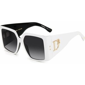 Солнцезащитные очки DSQUARED2, прямоугольные, оправа: пластик, с защитой от УФ, для женщин, белый