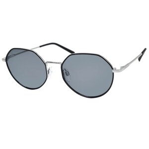 Солнцезащитные очки Enni Marco, шестиугольные, оправа: металл, для женщин, серебряный
