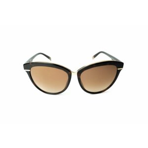 Солнцезащитные очки FURLA, кошачий глаз, оправа: металл, градиентные, с защитой от УФ, для женщин, золотой