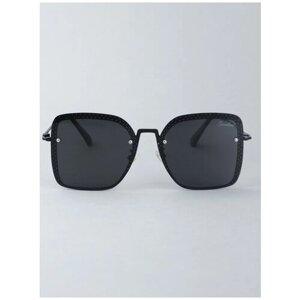 Солнцезащитные очки Graceline, квадратные, оправа: металл, поляризационные, для женщин, черный