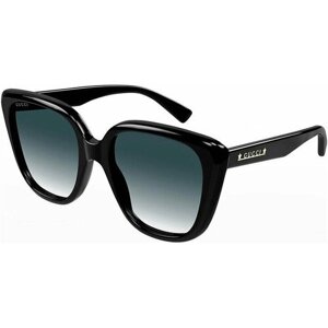 Солнцезащитные очки GUCCI, квадратные, оправа: пластик, градиентные, для женщин, черный