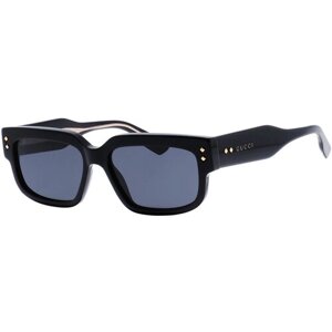 Солнцезащитные очки GUCCI, прямоугольные, для женщин, черный