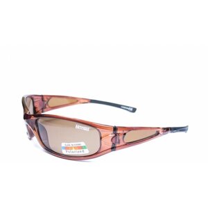 Солнцезащитные очки HITFISH, вайфареры, спортивные, поляризационные, коричневый