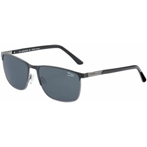 Солнцезащитные очки Jaguar, авиаторы, оправа: металл, поляризационные, черный