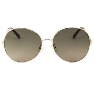 Солнцезащитные очки Keluona, круглые, оправа: металл, градиентные, для женщин, серебряный