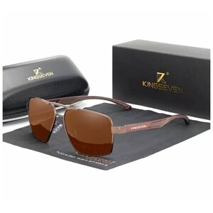 Солнцезащитные очки KINGSEVEN N7719_Brown, коричневый