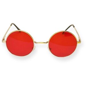 Солнцезащитные очки , красный, золотой
