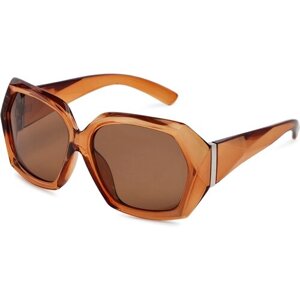 Солнцезащитные очки LABBRA, шестиугольные, поляризационные, с защитой от УФ, для женщин, оранжевый