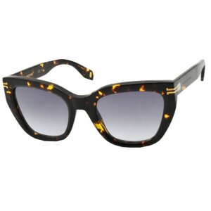Солнцезащитные очки MARC JACOBS, кошачий глаз, с защитой от УФ, градиентные, для женщин, коричневый