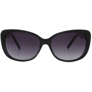 Солнцезащитные очки MORE JANE, стрекоза, оправа: пластик, поляризационные, для женщин, черный