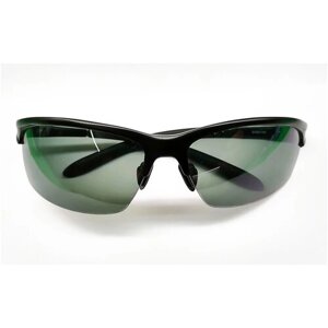 Солнцезащитные очки , овальные, спортивные, поляризационные, зеленый