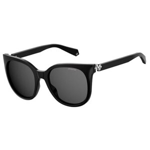 Солнцезащитные очки Polaroid, квадратные, устойчивые к появлению царапин, поляризационные, для женщин, черный