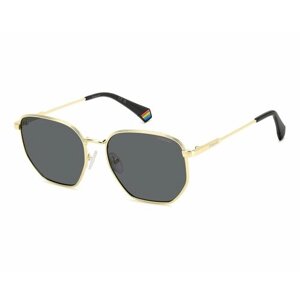 Солнцезащитные очки Polaroid PLD-2067042F756M9, золотой, серый