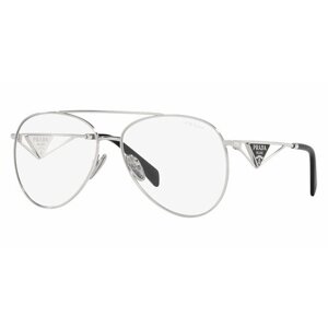 Солнцезащитные очки Prada PR 73ZS 1BC08N, серебряный, бесцветный
