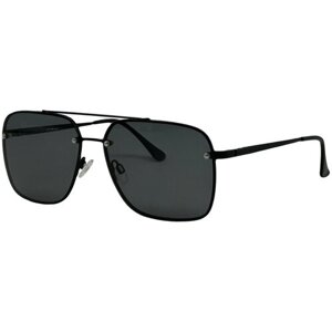 Солнцезащитные очки PROUD, авиаторы, оправа: металл, с защитой от УФ, поляризационные, черный