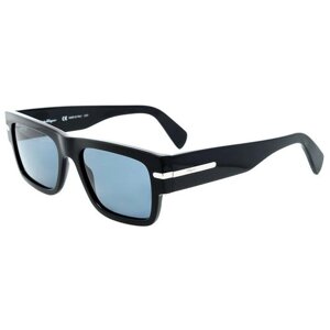 Солнцезащитные очки Salvatore Ferragamo, квадратные, оправа: пластик, черный