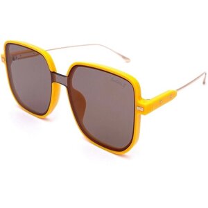 Солнцезащитные очки Smakhtin'S eyewear & accessories, бабочка, оправа: пластик, с защитой от УФ, желтый