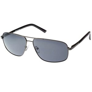 Солнцезащитные очки StyleMark, прямоугольные, оправа: металл, поляризационные, с защитой от УФ, устойчивые к появлению царапин, для мужчин, серый