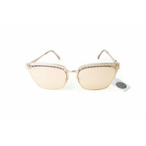 Солнцезащитные очки SWAROVSKI, квадратные, оправа: металл, с защитой от УФ, зеркальные, для женщин, розовый