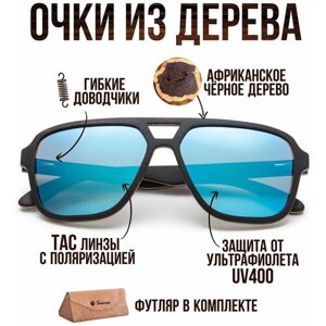 Солнцезащитные очки Timbersun, авиаторы, голубой