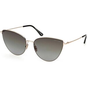 Солнцезащитные очки Tom Ford, кошачий глаз, оправа: металл, градиентные, для женщин, золотой