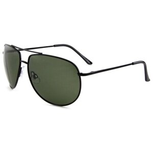 Солнцезащитные очки Tropical, квадратные, оправа: металл, поляризационные, для мужчин, серый