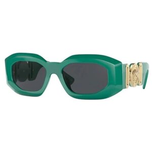 Солнцезащитные очки Versace, шестиугольные, с защитой от УФ, зеленый