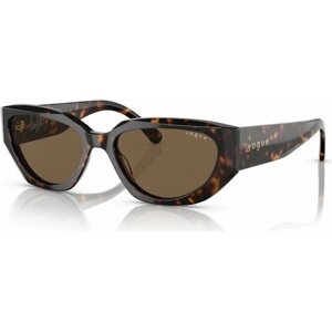 Солнцезащитные очки Vogue eyewear, бабочка, оправа: пластик, с защитой от УФ, для женщин, коричневый