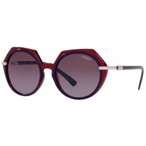 Солнцезащитные очки Vogue eyewear, оправа: пластик, градиентные, для женщин, бордовый
