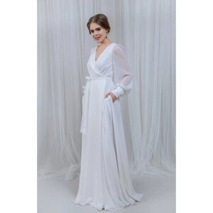 Свадебное платье Ольга Столярова, размер 42-44-176, белый