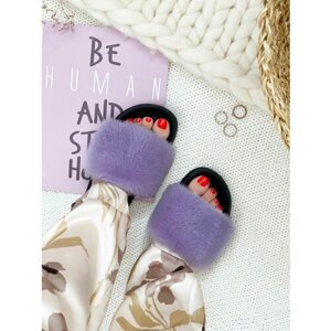 Тапочки Лапки Кошки, размер 38, фиолетовый