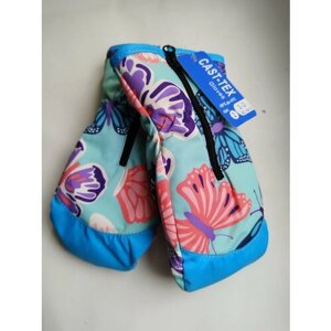 Варежки для девочек зимние, подкладка, водонепроницаемые, размер 2-4года, синий