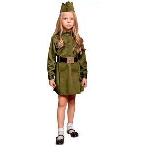 Военная форма костюм солдатки в платье хлопок Батик Пуговка 2125 к-21