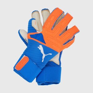 Вратарские перчатки PUMA, синий, оранжевый