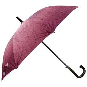 Зонт Дождь фиолетовый Эврика, зонт-трость женский, мужской, с каплями дождя, 8 спиц, диаметр купола 100 см