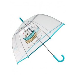 Зонт Единорог №1 синий Эврика, зонт трость детский Unicorn/пони, женский, 8 спиц, диаметр купола 86 см