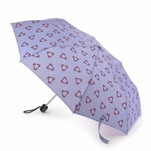 Зонт FULTON, механика, 3 сложения, купол 96 см., 8 спиц, для женщин, фиолетовый