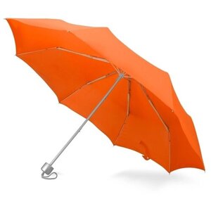 Зонт механика, 3 сложения, купол 95 см., система «антиветер», чехол в комплекте, оранжевый
