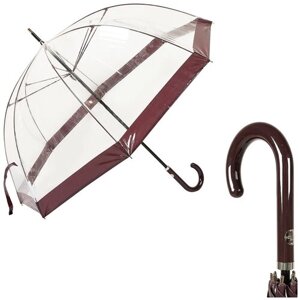 Зонт-трость M&P, механика, купол 98 см., 8 спиц, прозрачный, для женщин, бесцветный
