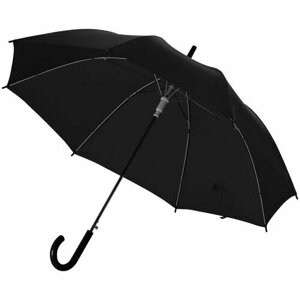 Зонт-трость molti, полуавтомат, 8 спиц, для женщин, черный